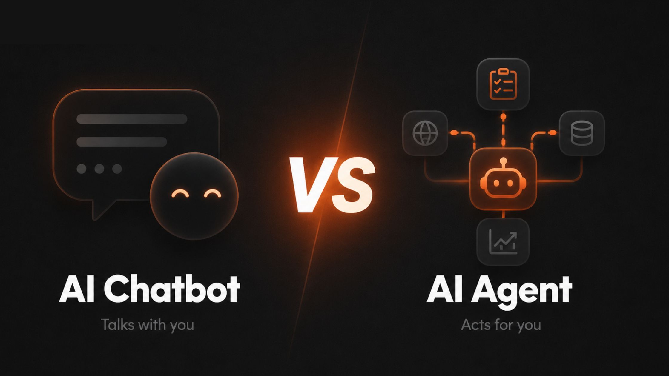 AI chatbot versus AI agent comparison
