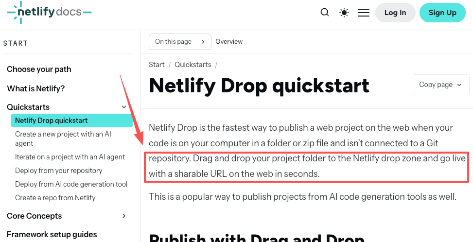 Benefits of intuitive drag-and-drop deployment for short-lived one-off pages