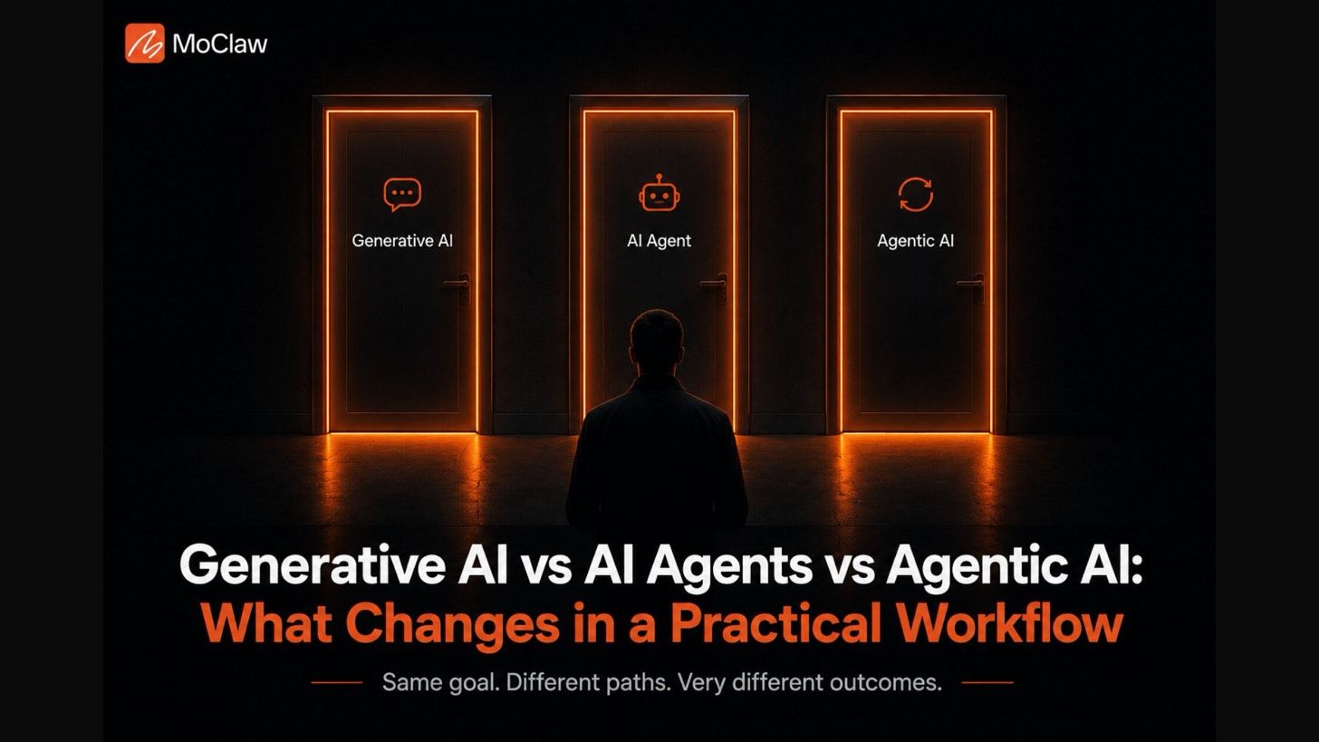 generative ai vs ai agents vs agentic ai