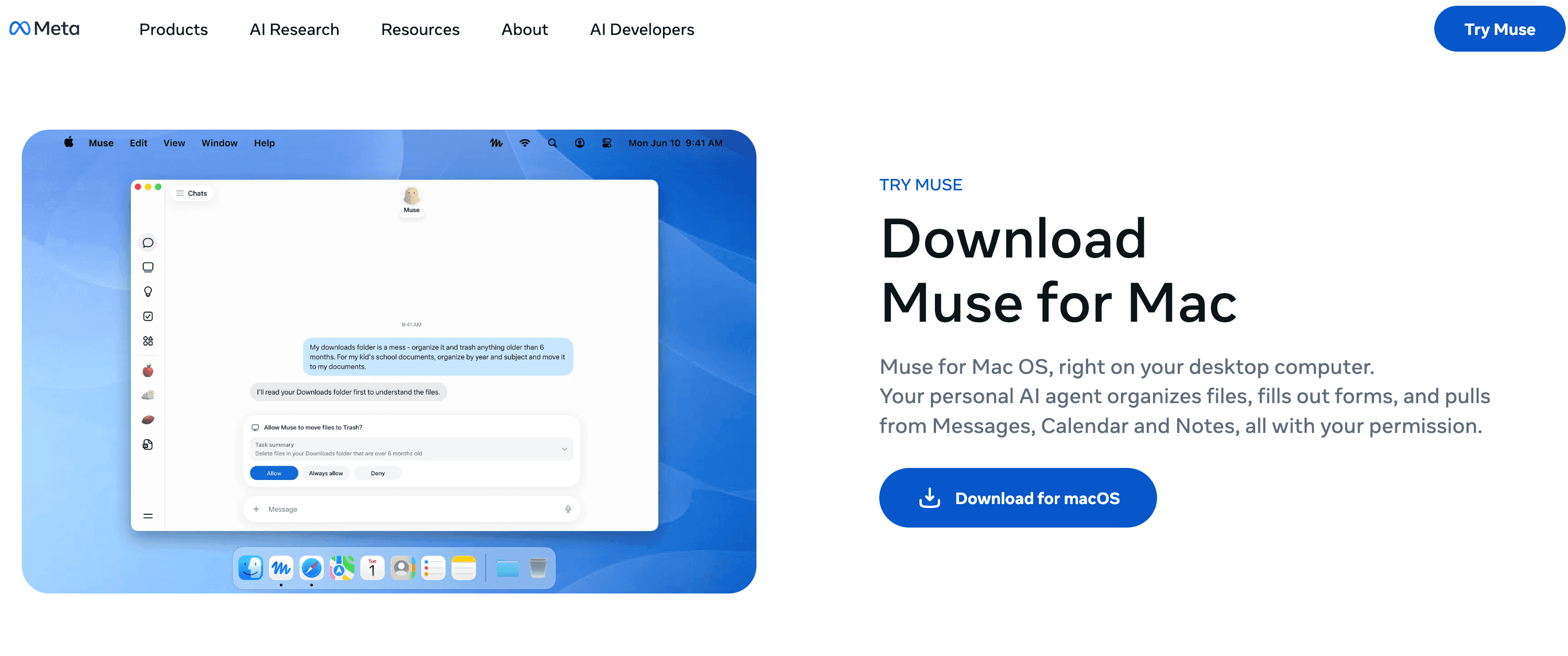 Discover how to download meta muse for mac to manage your desktop files and personal AI tasks easily.