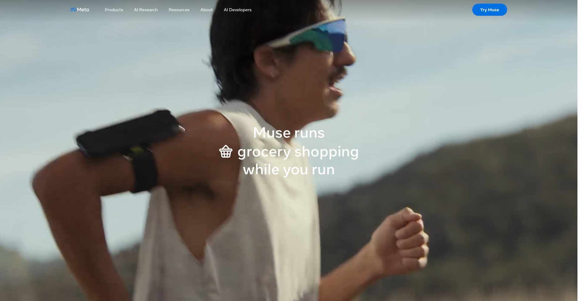 Meta's Muse page presents grocery shopping as a background agent task