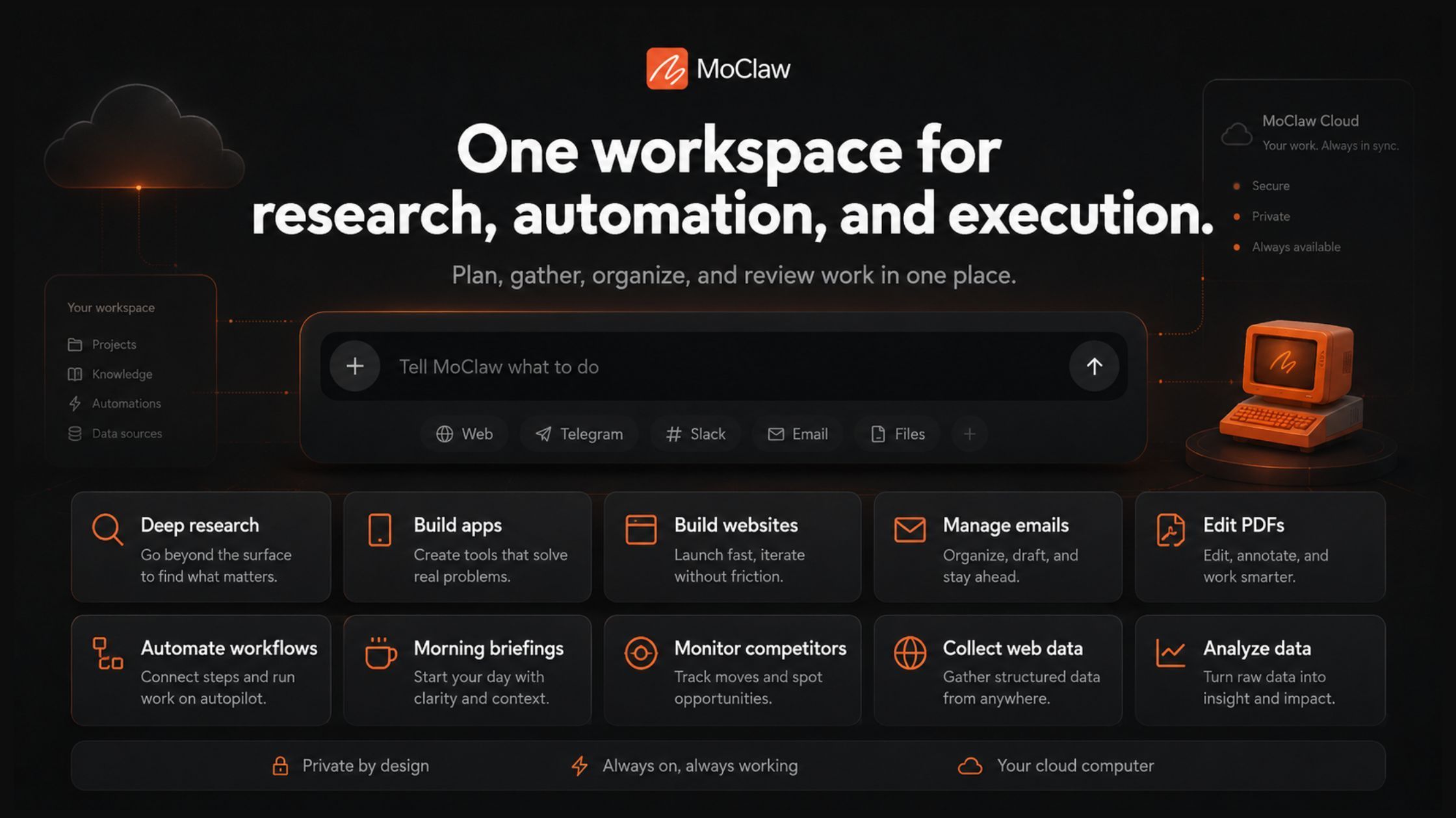 Zentor (formerly MoClaw) workflow environment for research automation and execution