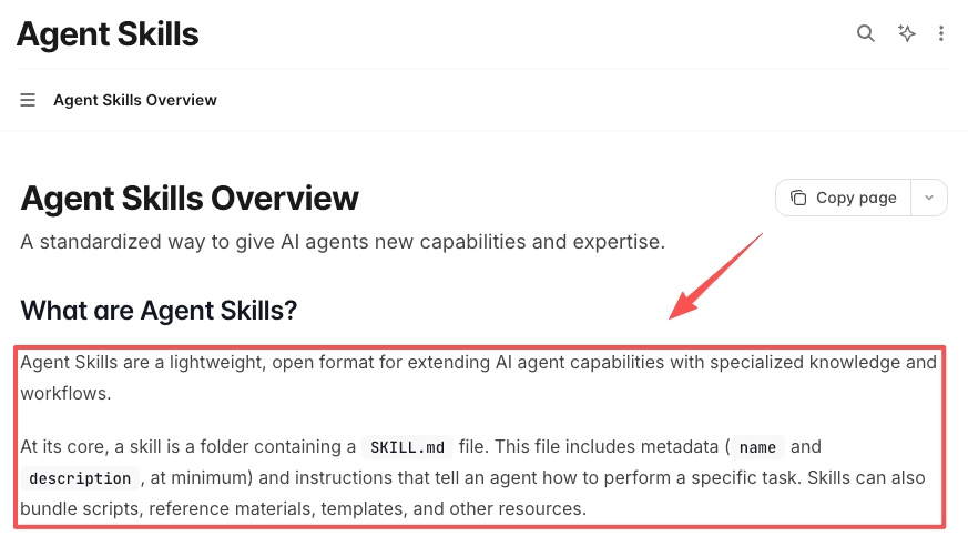Anthropic Agent Skills Overview docs: a skill is a folder containing a SKILL.md file with metadata and instructions