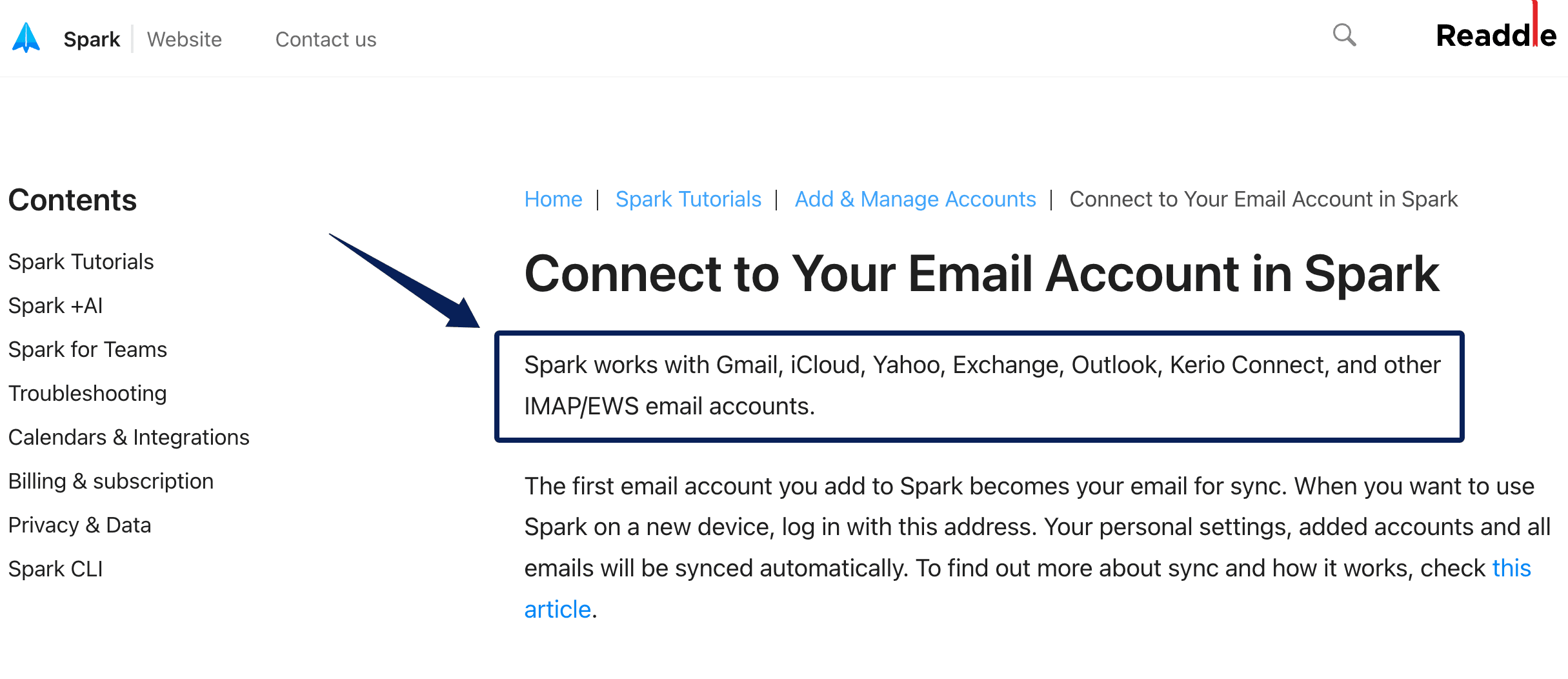 Spark's official help page lists its supported email providers; this is account compatibility, not proof that every workflow migrates.