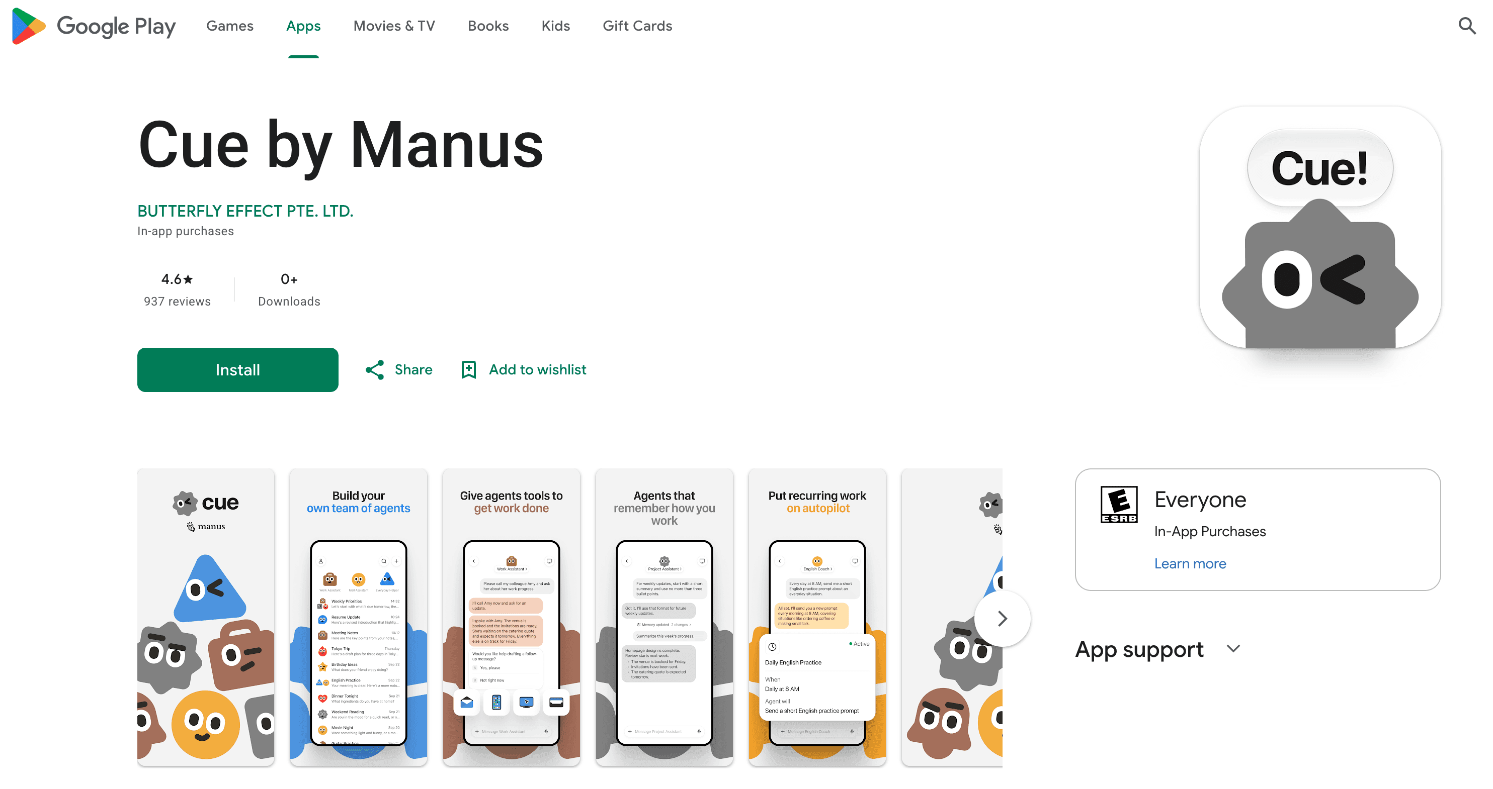 Download the official mobile app version of manus cue from the Google Play store to manage your agents on-the-go.